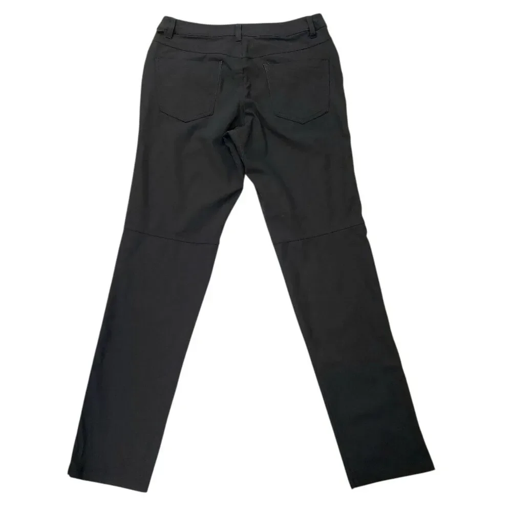 Lululemon ABC Slim-Fit Warpstreme Pants Mens 30x31 Black 5-Pocket Travel Golf